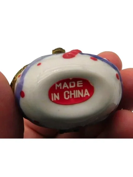 Dalmatian Dog Puppy Porcelain Trinket Box Hinged - Picture 5 of 8